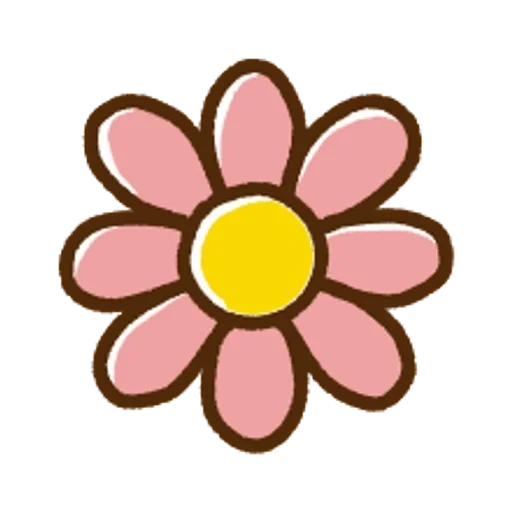 flower, flor pequena, flores de ícone, ícone de margarida, padrão de margarida