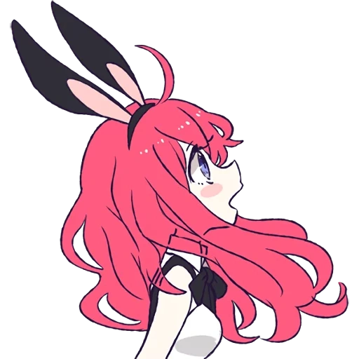 rabbit-rabbit, rabbit girl, anime lucky star, piccola volpe carina prugna