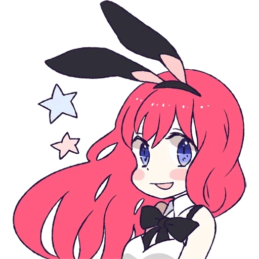 anime rias, rabbit girl, kleines mädchen kaninchen, süße kleine fuchs pflaumenblüte, süßes kleines mädchen