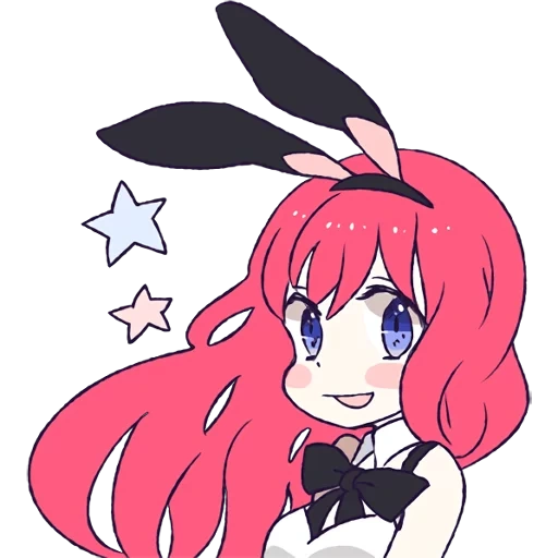 rias de animación, rabbit girl, conejo niña, lindo pequeño zorro ciruela, linda niña