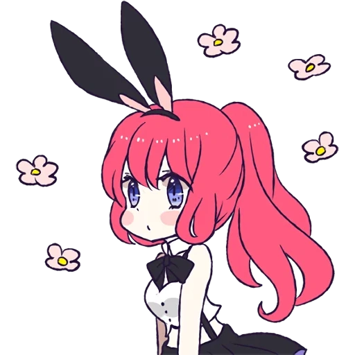 the rabbit, rabbit girl, kleines mädchen kaninchen, süße kleine fuchs pflaumenblüte