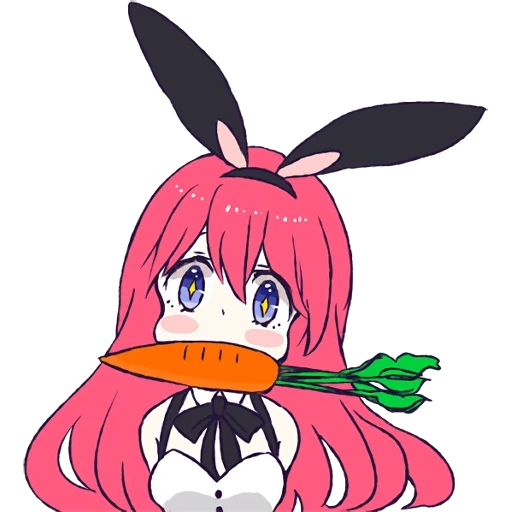 the rabbit, bunny anime, rabbit girl, süße kleine fuchs pflaumenblüte