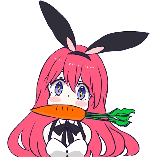 rabbit-rabbit, anime del coniglio, rabbit girl, piccola volpe carina prugna