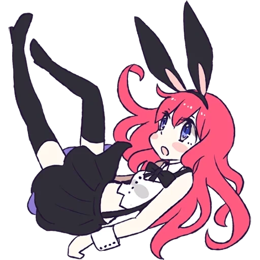 rabbit-rabbit, rabbit girl, i personaggi degli anime, piccola volpe carina prugna