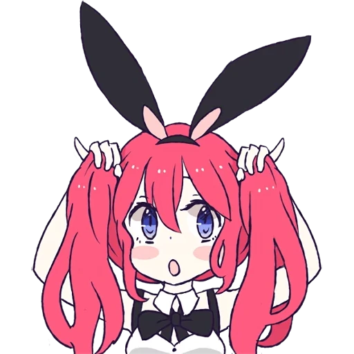 rabbit-rabbit, rabbit girl, i personaggi degli anime, piccola volpe carina prugna