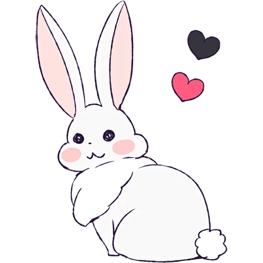 кролик, милый кролик, рисунок кролика, кролик милый рисунок, милый кролик мультяшный
