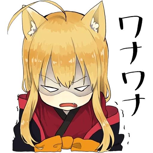 chibi, kitsune, anime fox, anime tanuki fox, kitsune rubah kecil