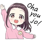 A little girl Sticker (Menhera-chan Style) ENG :: @line_stickers