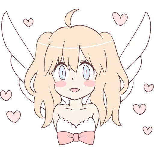 chibi, angel, anime chibi, mini anime, mari koneko