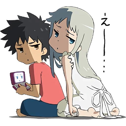 imagem de anime, personagem de anime, pintura de casal de anime, pintura de casal de anime, flor de jinta única na vida