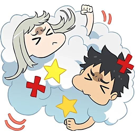anime, simbol tidur, stiker anime