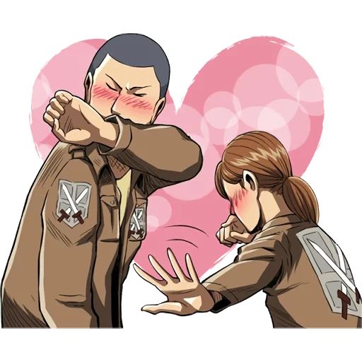 levi hanji, ataques de titán, ataque de hanititan, sasha connie ataca a titan, titán ataca el día de san valentín