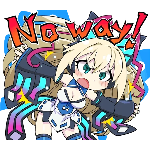 anime, potente cannoniere, chibi chimacase, potente cannoniere scoppiato, azure striker gunvolt