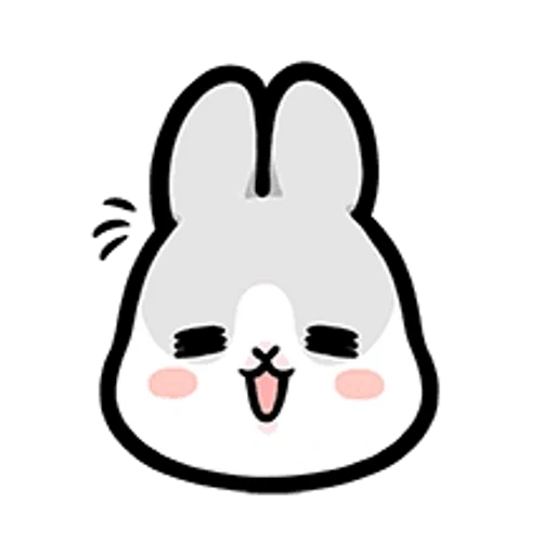 conejo, conejo, japonés, conejo de expresión, patrón de conejo lindo
