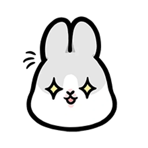 cher lapin, contour de lapin, le lapin est noir, icône de lapin, lapin 512 512