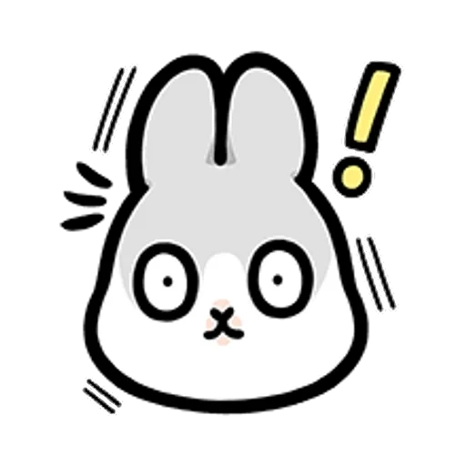conejo, gracioso, conejo de expresión, bunny vector, icono de conejo