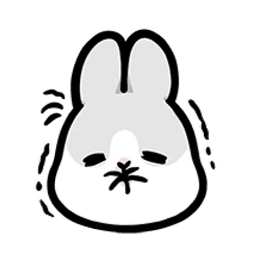 coelho, coelho do rosto, desenho de coelho, esboço de coelho, o desenho de coelho é fofo