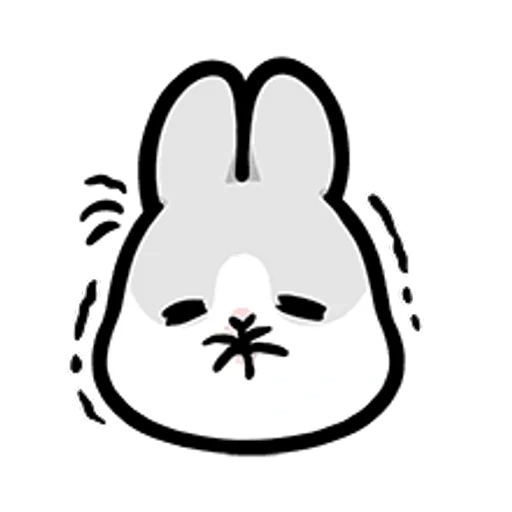 lapin, lapin du visage, dessin de lapin, croquis de lapin, le dessin de lapin est mignon