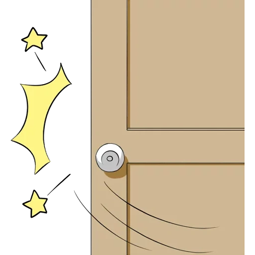 porte, porte plate, porte ouverte, la porte est cartoony, belles portes intérieures