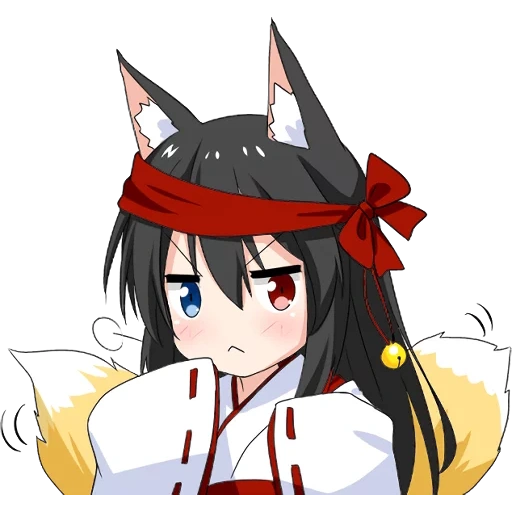 animation art, anime neko, sigur azur lane, cartoon characters, haruna kantai ear