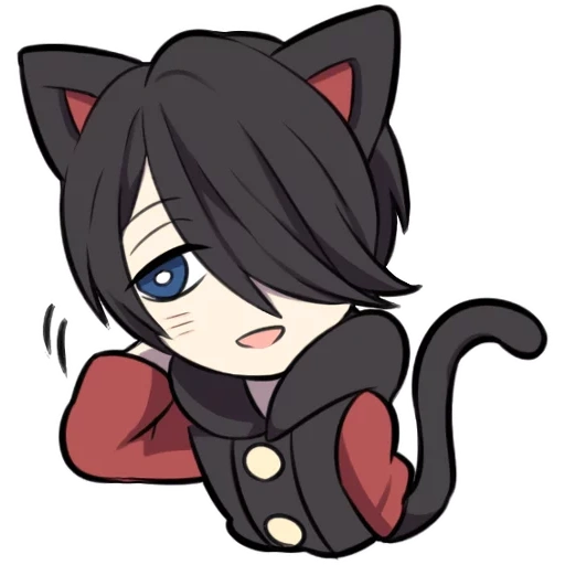 chibi yato, sin chibi, gatito negro, personajes de anime