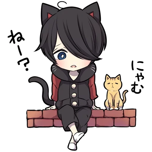 chibi, chibi yato, black kitten, chibi characters anime