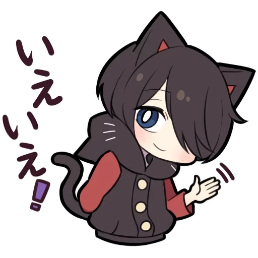 red cliff, animation, chibi noko, black kitten, red cliff character