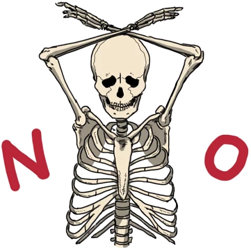 skeleton, human skeleton, background-free skeleton, skull sticker