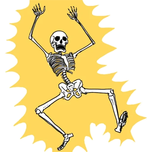 скелет, скелетик, skeleton, рисунок скелета, танцующие скелеты