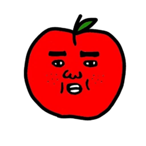 pomodoro, ragazzo, frutta mela, ride pomodoro, pomodoro animato
