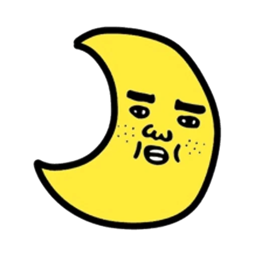 mond, mr moon, der mond ist ein symbol, emoji monat, halbmond