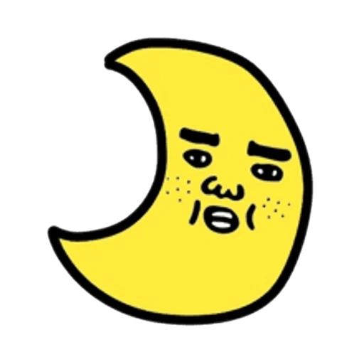 moon, mr luna, moon symbol, expression month, crescent moon