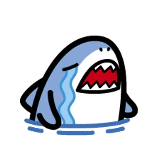 hiu, gambar hiu, menggambar hiu emoji, color shark emoji