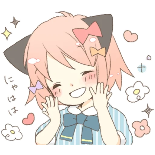 tag, chibi kun, chuanwai anime, mädchen mit katzenohren necoco