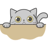 Cat Fullmoon :: @line_stickers