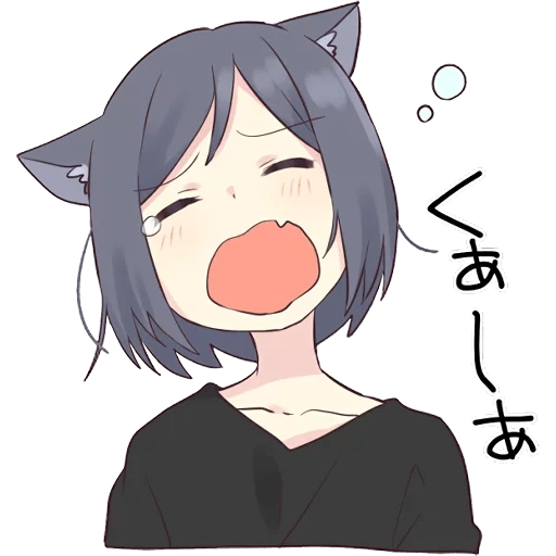 figura, chen naizi, animação neko, animação de chen naizi, garota de gato anime