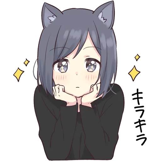 ragazza gatto, no chan, ragazza gatto, anime alcuni, cat girls in yade-line arts