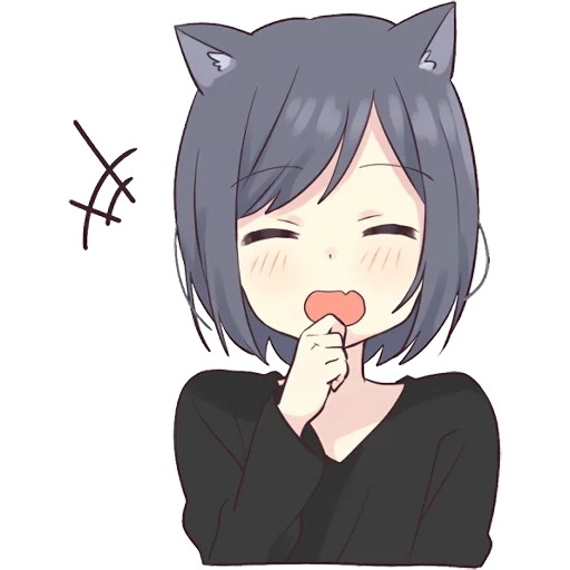 imagen, no chan, niña gata, gato de niña, anime cat girl