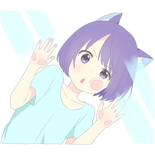 тян, catgirl, аниме неко, аниме рисунки, catgirl stick finger