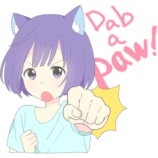 dia, catgirl, dia de animação, animação é fofa, dia de anime bonito