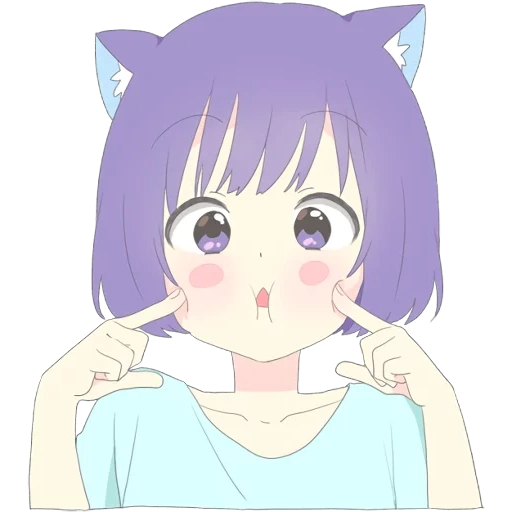 dia, catgirl, animação nico, arte de animação nico, olá anime olá