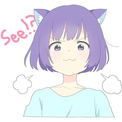 jours, catgirl, anime neko, emoticône noko, shota kobayashi