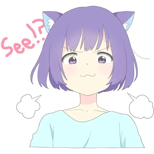 days, catgirl, anime neko, noko emoji, kobayashi shota