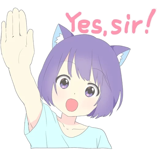 dise, katzenmädchen, anime chan, schöner anime, catgirl stick finger