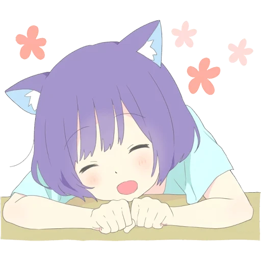 catgirl, nekan, anime beberapa, tidak ada emodie, anime bukan chan