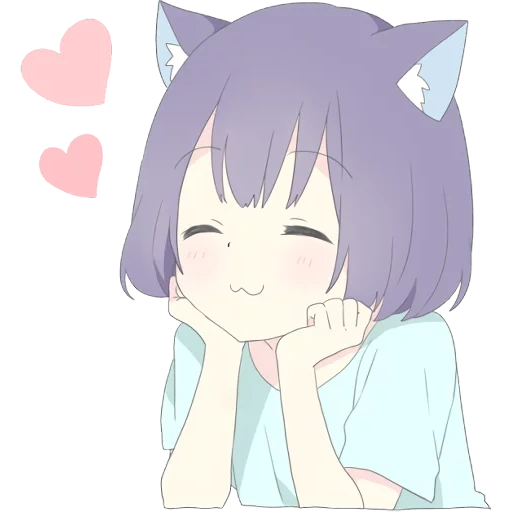 anime neko, carino anime, emoticon di noko, nico anime art, carino giorno anime