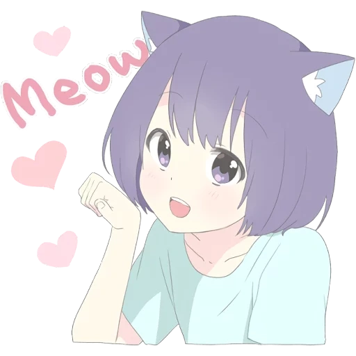 jours, catgirl, anime neko, anime mignon, journée d'anime mignonne