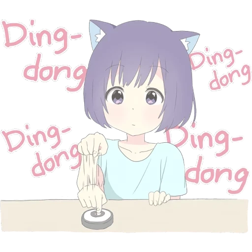 dia, catgirl, dia de animação, animação fofa, dia de anime bonito