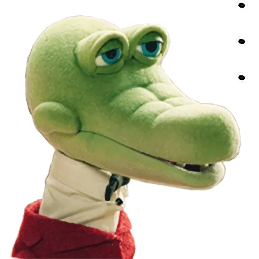 puppet, crocodile gena, soft toy crocodile, soft toy of multi-bullets crocodile gene 21 cm