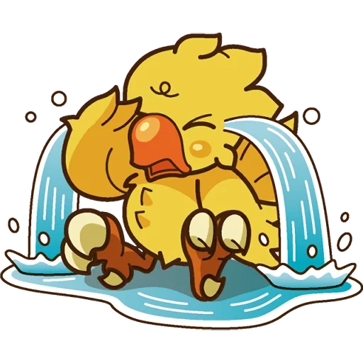 emoticon di chokobo, chocobo stamp, adesivi di chokobo, chocobo s mystery dungeon